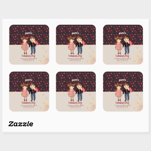 Stuur je veel liefde Valentijn Sticker (Vel)