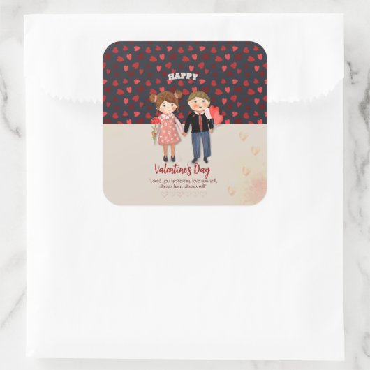 Stuur je veel liefde Valentijn Sticker (Tas)