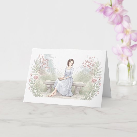 Stuur je vrede - Watercolor Garden Reader  Kaart (Orchidee)