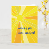 Stuur je wat zonneschijn Ik denk aan je Kaart (Gele Bloem)