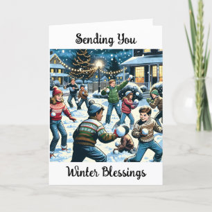 Stuur je winterzegeningen feestdagen kaart