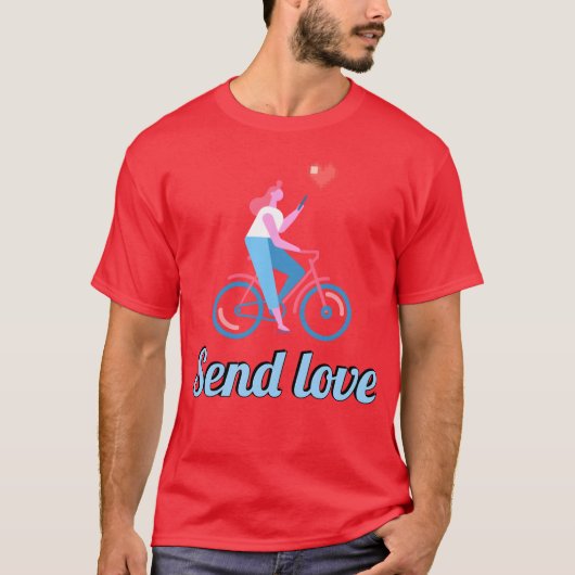 Stuur liefde meisje t-shirt (Voorkant)