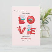 Stuur Liefde op Valentijnsdag Kaart (Staand voorkant)