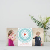 Stuur Liefde Rond x2 Feestdagenkaart (Staand voorkant)