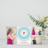 Stuur Liefde Rond x3 Feestdagenkaart (Staand voorkant)