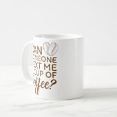 Stuur me een kop koffie Modern Line Art koffie (Voorkant links)