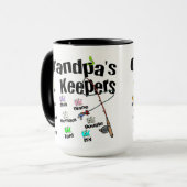 Stuur me eerst een e-mail voor de keepers van opa. mok (Voorkant links)