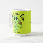 Stuur me meer pizza-ufo koffiemok (Voorkant links)