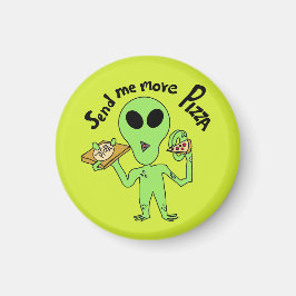 Stuur me meer pizza-ufo magneet