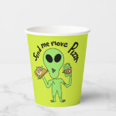 stuur me meer pizza ufo papieren bekers (Voorkant)