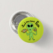 Stuur me meer pizza-ufo ronde button 3,2 cm (Voorkant /achterkant)