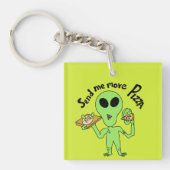 Stuur me meer pizza-ufo sleutelhanger (voorkant)