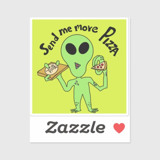 stuur me meer pizza ufo sticker (Vel)