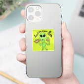 stuur me meer pizza ufo sticker (Telefoon)