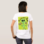 Stuur me meer pizza-ufo t-shirt (Achterkant volledig)