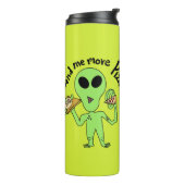 Stuur me meer pizza-ufo thermosbeker (Gedraaid links)