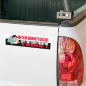 Stuur me naar college Bumpersticker (Op Truck)