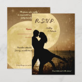 Stuur me naar de RSVP-uitnodiging voor het Moon We RSVP Kaartje (Voorkant / Achterkant)