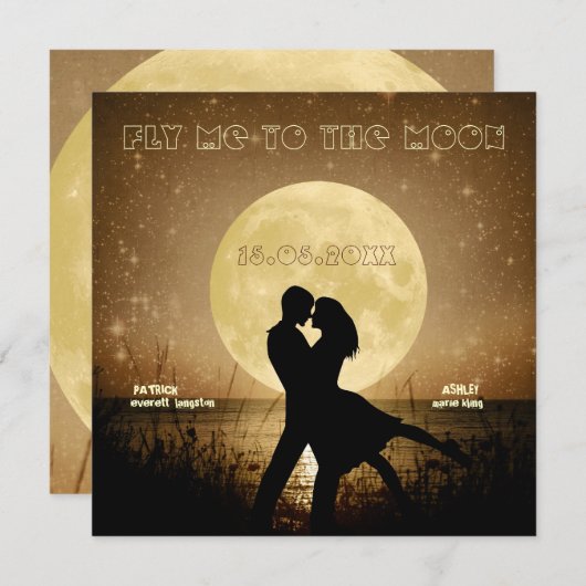 Stuur me naar de uitnodiging voor het huwelijk (Voorkant / Achterkant)