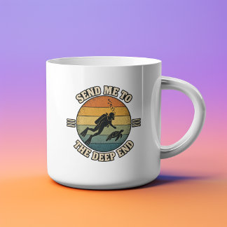 Stuur Me Naar Het Diepe Eind Duikontwerp Espresso Kop