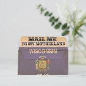 Stuur me naar Wisconsin Briefkaart (Staand voorkant)