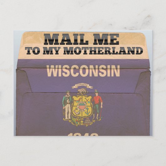 Stuur me naar Wisconsin Briefkaart (Voorkant)