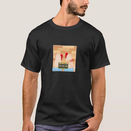 Stuur me sushi vaporwave esthetische Japanse strat T-shirt (Voorkant)