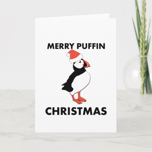 Stuur Merry Puffin Christmas Kaarten deze feestdag (Voorkant)