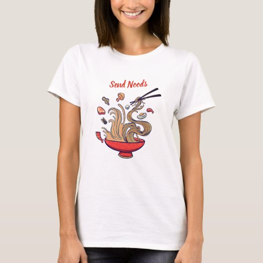 Stuur Noods Grappig Grafisch T-Shirt (Voorkant)