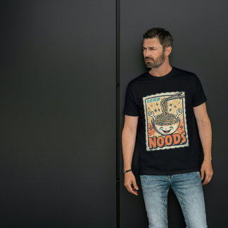 Stuur Noods - Grappige Noodle Woordspeling Retro P T-shirt