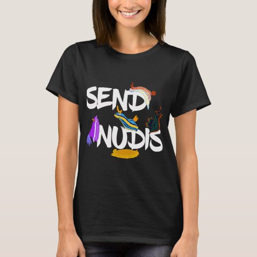 Stuur Nudis zwart T-shirt (Voorkant)