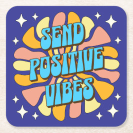 Stuur Positieve Vibes Kartonnen Onderzetters