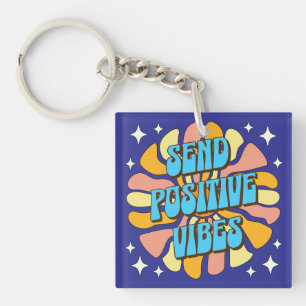 Stuur Positieve Vibes Sleutelhanger