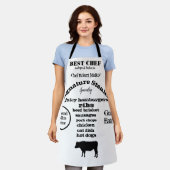 Stuur Silhouet Zwart Beste Chef Barbecue Schort (Gedragen)