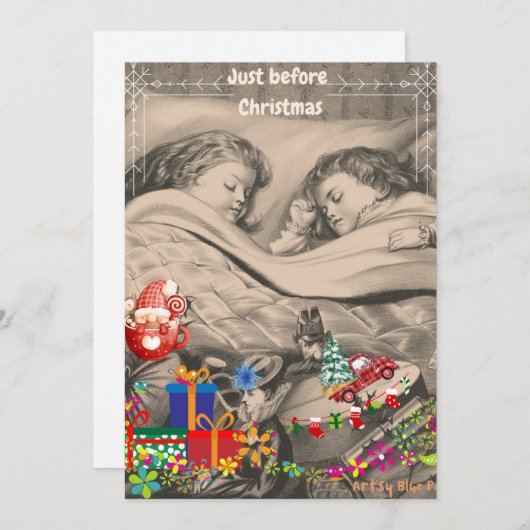 Stuur uw eigen speciale bericht kerstkaart (Voorkant / Achterkant)