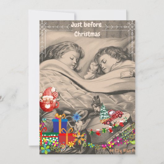 Stuur uw eigen speciale bericht Platte kerstkaart (Voorkant)