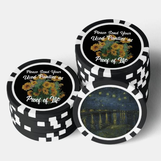 Stuur uw gebruikte slipjes als bewijs van leven poker chips (Opstapeling)