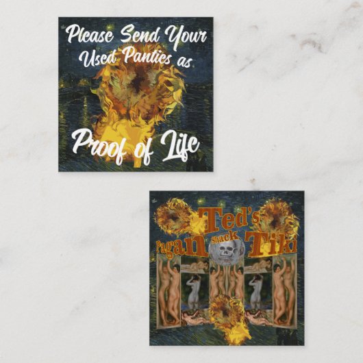 Stuur uw gebruikte slipjes als teken dat u nog lee informatiekaartje (Voorkant / Achterkant)