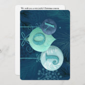 Stuur vreugde met deze blauwe tonaal Holiday kaart (Voorkant / Achterkant)