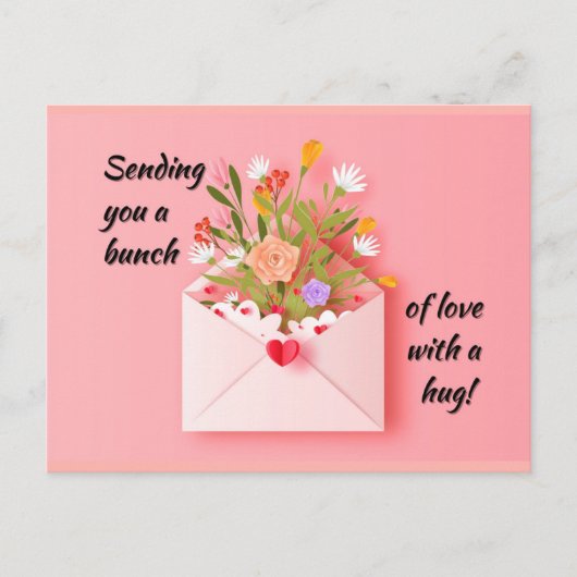 Stuur wat liefde en een knuffel!  briefkaart (Voorkant)