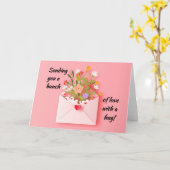 Stuur wat liefde en een knuffel! kaart (Gele Bloem)