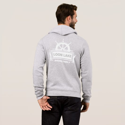 Stuurboot van het meer hoodie (Achterkant volledig)