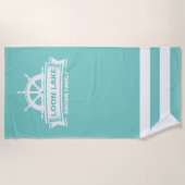 Stuurboot van het meer strandlaken (Voorkant)