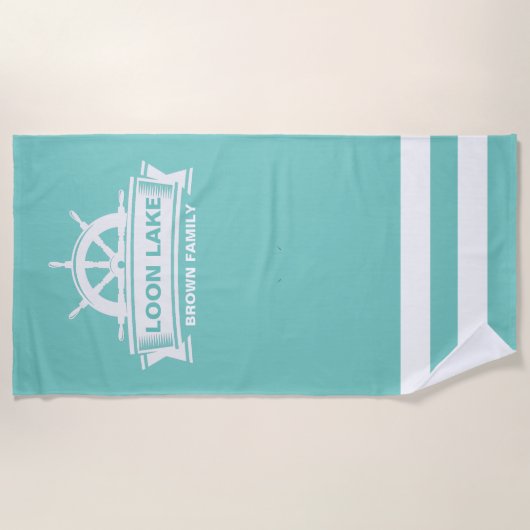 Stuurboot van het meer strandlaken (Voorkant)