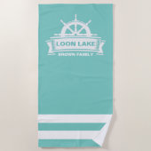 Stuurboot van het meer strandlaken (Voorkant)