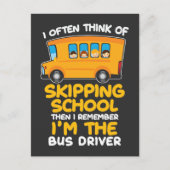 Stuurgroep schoolbus Humor Gift Bus Drivers Comedi Briefkaart (Voorkant)