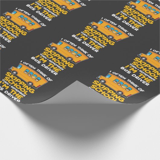 Stuurgroep schoolbus Humor Gift Bus Drivers Comedi Cadeaupapier (Hoek)