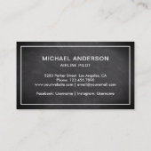 stuurhutpiloot voor het Vliegtuig van een stuurhut Visitekaartje (Achterkant)