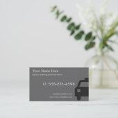 Stuurkaart grijze, zwarte en witte cabine visitekaartje (Staand voorkant)