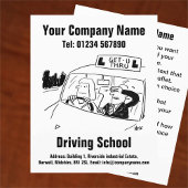 Stuurlessen Ontwerpbrochure Cartoon school Flyer